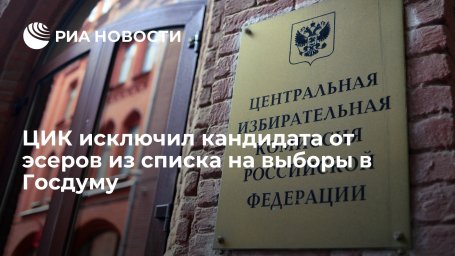ЦИК исключил кандидата от "Справедливой России - За правду" Ковалева из списка на выборы в Госдуму