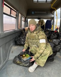 Поклонская возит гуманитарную помощь на Украину