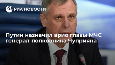 Путин назначил врио главы МЧС России генерал-полковника Чуприяна