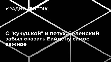 С "кукушкой" и петух. Зеленский забыл сказать Байдену самое важное