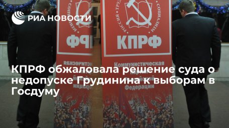 Депутат Синельщиков: КПРФ обжаловала решение ВС признать законным недопуск Грудинина к выборам в ГД