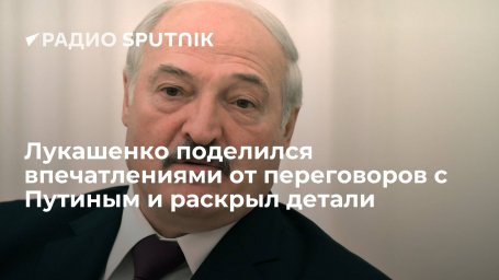 Президент Белоруссии Лукашенко: переговоры с Путиным прошли конструктивно и предельно честно Президент Белоруссии Лукашенко: переговоры с Путиным прошли конструктивно и предельно честно